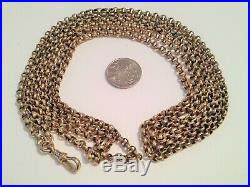Antique 9ct Gold Muff Guard Chain Victorian/Edwardian Jewellery Belcher Links