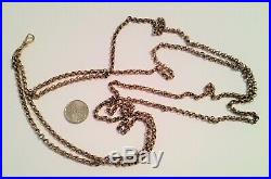 Antique 9ct Gold Muff Guard Chain Victorian/Edwardian Jewellery Belcher Links