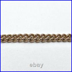 Antique 9ct Rose Gold Double Albertian Fob Watch Chain Graduated Link 40cm 1890s