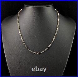 Antique 9ct gold belcher link chain necklace, Edwardian