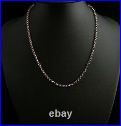 Antique Edwardian 9ct Rose gold Belcher link chain necklace