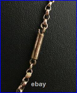 Antique Edwardian 9ct Rose gold Belcher link chain necklace