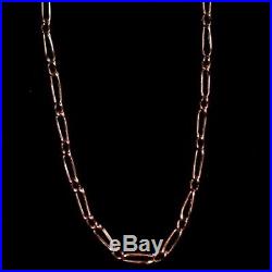 Antique Edwardian push clasp 9 ct gold 17.5 necklace chain necklace