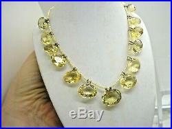 Antique Georgian Citrine & Real Pearl Choker Victorian Added 9ct Gold Chain Ext