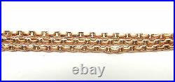 Antique Gold Long Guard Chain Rose 60 9 Carat 33.3 grams