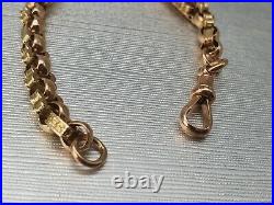 Antique & Heavy 9ct Gold Albert Bar Link Bracelet -Fantastic Condition