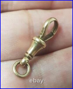 Antique Large 9ct Rose Gold Dog Clip Clasp Watch Chain Bracelet Necklace 2.04g