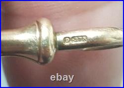 Antique Large 9ct Rose Gold Dog Clip Clasp Watch Chain Bracelet Necklace 2.04g