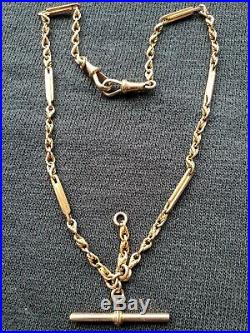 Antique Ornate 9ct Gold Albert Double Watch Chain