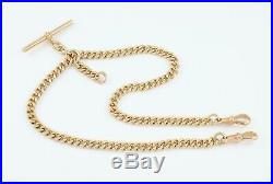 Antique Solid 9Ct Gold Double Albert Watch Chain 15 5/8 inches