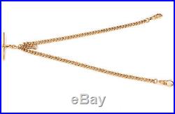 Antique Solid 9Ct Gold Double Albert Watch Chain c 1880s, 42.3g