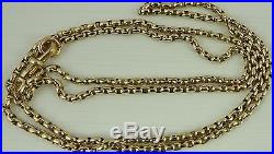 Antique Victorian 30 inch long 9ct gold watch guard chain 21.3 grams