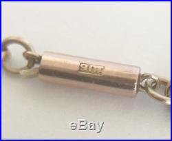 Antique Victorian 9ct Gold Barrel Clasp Belcher Necklace Chain 2.8 grams