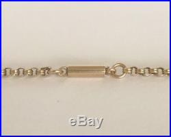 Antique Victorian 9ct Gold Barrel Clasp Belcher Necklace Chain 5 grams