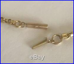 Antique Victorian 9ct Gold Barrel Clasp Fancy Link Belcher Necklace Chain 7.6g