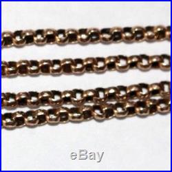 Antique Victorian 9ct Gold Curb / Belcher Chain. Needs Clasp & Loop