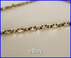 Antique Victorian 9ct Gold Fancy Barrel Clasp Belcher Necklace Chain 6 gram