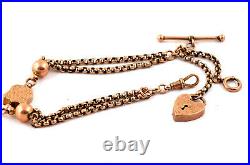 Antique Victorian 9ct Rose Gold Albertina Pocket Watch Chain Bracelet Repair