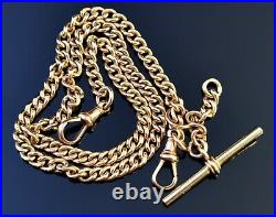 Antique Victorian 9ct yellow gold Albert chain, watch chain