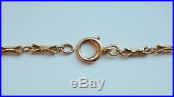 Antique Victorian Art Nouveau 9ct Gold Fancy Link Necklace Chain c1900 40.5cms
