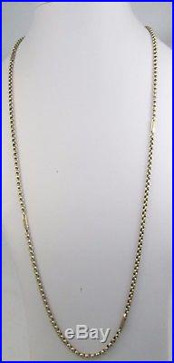 Antique Victorian Chunky 9ct Gold Belcher Barrel Clasp Chain Necklace 78cm 13.8g