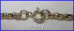 Antique Victorian Chunky 9ct Gold Belcher Chain Necklace 46cm 7.3g