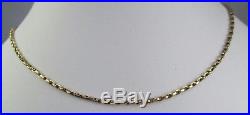 Antique Victorian Chunky 9ct Gold Belcher Chain Necklace Barrel Clasp 42cm 4.5g