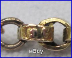 Antique Victorian Chunky 9ct Gold Belcher Chain Necklace Barrel Clasp 48cm 7.5g