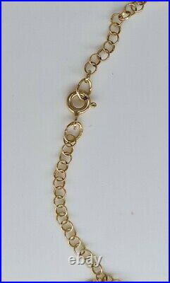 Antique Vintage 9ct Gold Belcher Chain 40.5cm Round links necklace