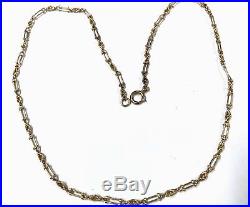 Antique ornate 9ct gold chain necklace 18 1/2 Inches Long