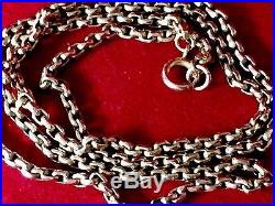 Antique /vintage Victorian Style 9ct Gold Belcher Quality Necklace 46cm Long