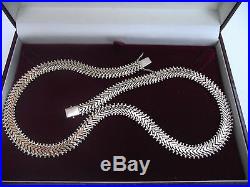 Art Deco solid Hallmarked 9ct GOLD Necklace Collar Choker Chain weight 25grams