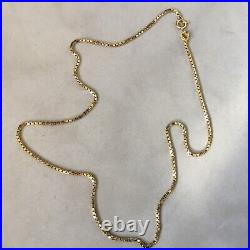 BEAUTIFUL SOLID 9ct 9K 375 YELLOW GOLD NECKLACE BOX CHAIN 18 LONG 6.1g