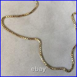 BEAUTIFUL SOLID 9ct 9K 375 YELLOW GOLD NECKLACE BOX CHAIN 18 LONG 6.1g