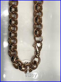 BRITISH BELCHER 9CT ROSE SOLID GOLD Chain Necklace 134GR 26 10MM BRAND NEW