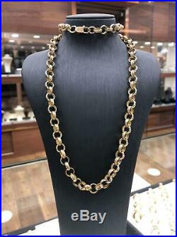 BRITISH BELCHER Chain 375 9ct GENUINE GOLD SOLID Necklace 26 8mm 46.5GR NEW