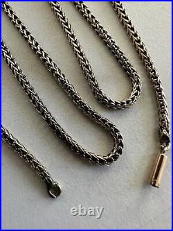BROKEN Antique 9Ct Rose Gold Foxtail 2.4mm Chain Necklace 43.5cm 6Gr