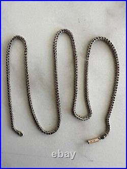 BROKEN Antique 9Ct Rose Gold Foxtail 2.4mm Chain Necklace 43.5cm 6Gr