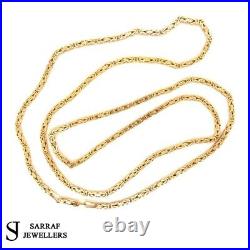 BYZANTINE KING Chain 375 9ct Yellow GOLD Men's Ladies SQUARE NECKLACE 24 2MM