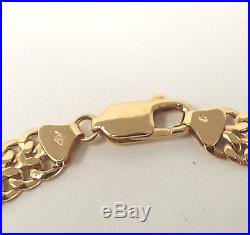 Beautiful. 375 9CT GOLD Double Curb Chain Necklace, BOXED 13.04g V29 B12
