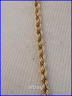 Beautiful 9ct Gold Rope Necklace Excellent Condition Fully Hallmarked 5.087