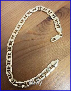 Beautiful 9ct Italian Gold Anchor Design Bracelet 8 inch in length