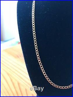 Beautiful 9ct gold HEAVY curb chain/necklace womens mens unisex 18inch FREE P&P