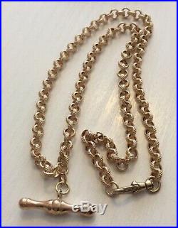 Beautiful Fancy 9CT Gold T Bar Necklace Chain 18 inch 9 Carat Gold Necklace