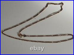 Beautiful Fancy Link 18.5 Inches Long Vintage 9ct Gold Chain Necklace 4 Grammes