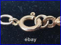 Beautiful Italian Made Fancy Ball & Twist Linked 9ct Gold Necklace 22 Inch Long