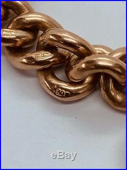 Beautiful Vintage 9ct Gold Double Albert Chain With A Full Sovereign
