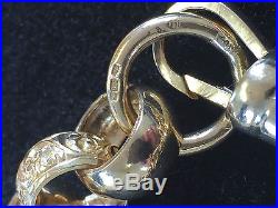 Belchor chain 9ct gold patterned and plain 147.6 grams 26.25 inch full hallmark