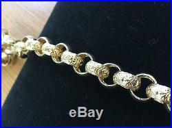 Belchor chain 9ct gold patterned and plain 155.6 grams 26.25 inch full hallmark