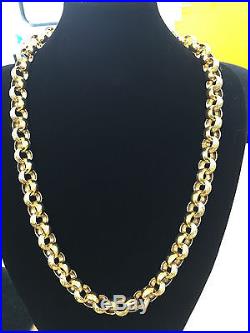 Belchor chain 9ct gold patterned and plain 171.3 grams 26 inch full hallmark